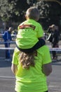 Hunger Run (Rome) - WFP - Mother and son piggy back